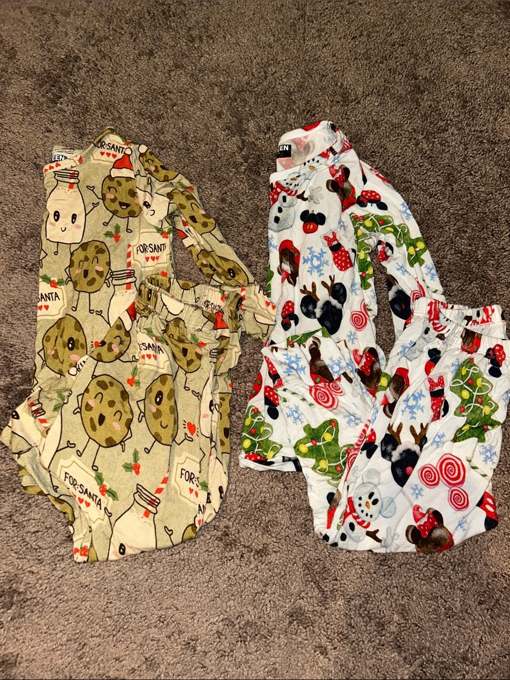 Bunny knots velveteen 3T cookies for Santa & Mickey holiday matching sets